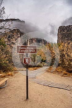 Santa Elena Canyon Trail Sign