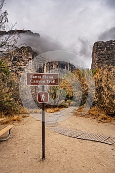 Santa Elena Canyon Trail Sign photo