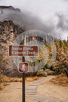 Santa Elena Canyon Trail Sign Medium photo