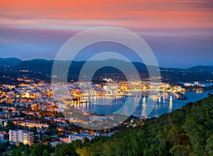 Santa Eulalia Eularia des Riu skyline Ibiza