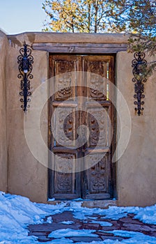 Santa Fe door in New Mexico Southwest decor