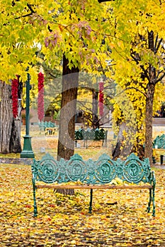 The Santa Fe New Mexico Plaza Dressed In Fall Colors