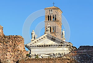 Santa Francesca Romana. Santa Maria Nova. Medieval church in the Roman Forum. Rome. Italy