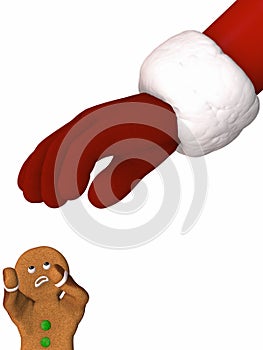 Santa in Gingerbread man Attack