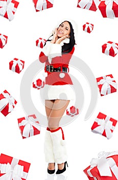 Santa girl creative design