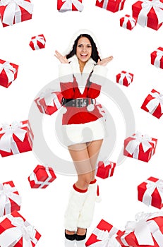 Santa girl creative design