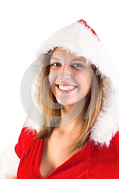 santa girl smiling at camera
