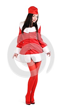 Santa girl stewardess stylize