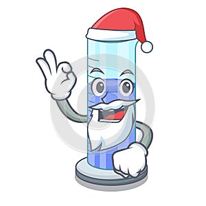 Santa graduated cylinder on for cartoon trial