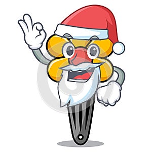 Santa hair clip mascot cartoon