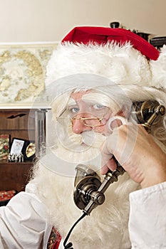 Santa Handling Business on the Phone