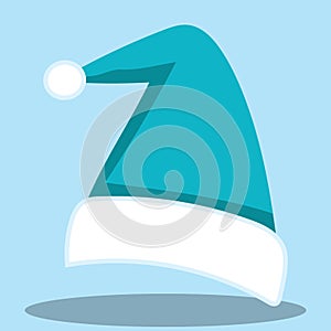 SANTA HAT BLUE PLAIN 08