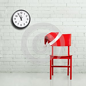 Santa hat on a chair