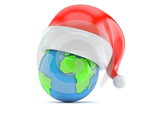 Santa hat with globe