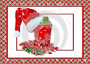 Santa hat on red party cup