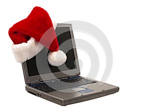 Santa Hat Sitting on a Laptop (2 of 3)