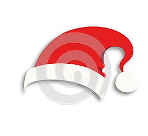 Santa hat vector isolated on transparent background