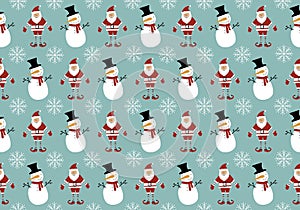 Santa hat winter seamless Christmas new year pattern for wrapping paper and fabrics and linens and kids clothes