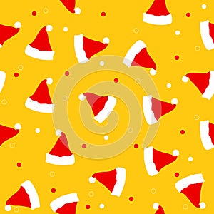 Santa hats seamless pattern