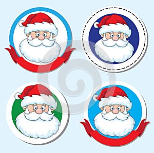 Santa head sticker