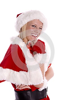 Santa helper winking