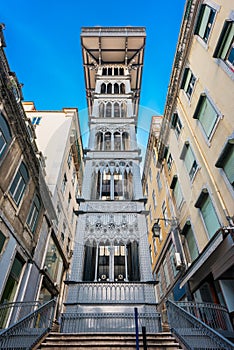 Santa Justa Elevator in Lisbon Portugal