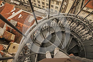 The Santa Justa lift - a staircase.