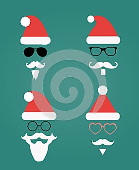 Santa Klaus fashion silhouette hipster style