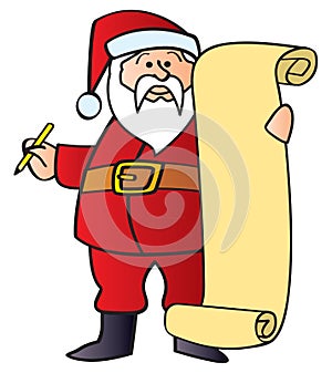 Santa With List