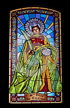 Santa Lucia in stained glass
