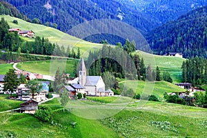 Santa Maddalena Church in Val di Funes, Italy