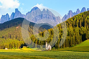 Santa Maddalena church in Val di Funes valley