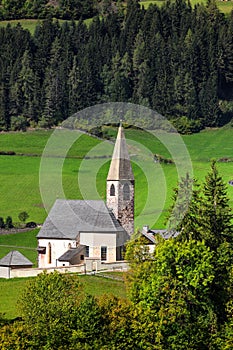 Santa Maddalena/Santa Magdalena and Dolomites range, Funes, South Tyrol, Italy