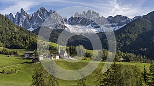 Santa Magdalena Geisler Dolomites Autumn