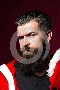 Santa man bends brows