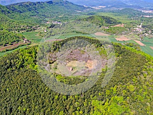 The Santa Margarida Volcano is an extinct volcano in the comarca of Garrotxa, Catalonia, Spain photo