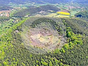 The Santa Margarida Volcano is an extinct volcano in the comarca of Garrotxa, Catalonia, Spain photo