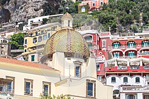 Santa Maria Assunta Church in a city of Positano, Italy