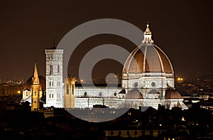 Santa Maria del Fiore, the Florence Duomo by night