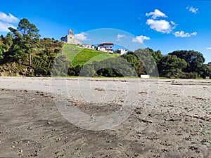 Santa Maria del Mar beach and village, Catrillon municipality, Asturias, Spain photo