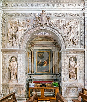 The Cesi Chapel by Antonio da Sangallo il Giovane, in the Church of Santa Maria della Pace in Rome, Italy. photo