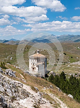 Santa Maria della PietÃ  of Rocca Calascio in Abruzzo, Italy