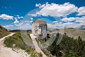 Santa Maria della PietÃ  of Rocca Calascio in Abruzzo, Italy