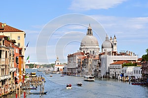 Santa Maria della Salute and Grand canal, Venice, Italy