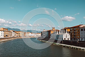 Santa Maria della Spina along the Arno river, Pisa, Italy