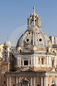 Santa Maria di Loreto Church. Rome, Italy. Dome.
