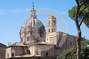 Santa Maria di Loreto. Church of Saint Mary of Loreto in Rome, Italy