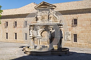 Santa Maria Fountain in Baeza, Jaen, Spain photo