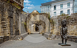 Santa Maria Gate in Hondarribia, Spain photo