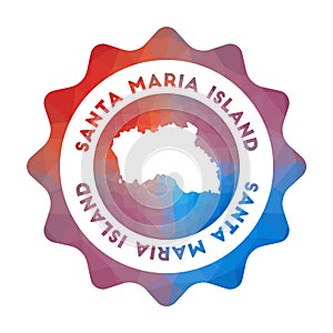 Santa Maria Island low poly logo.